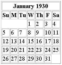 January 1930