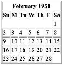 February 1930